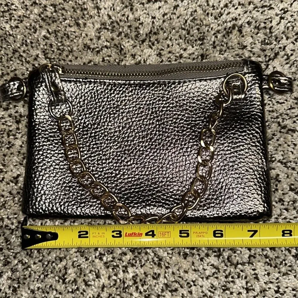 Elegant Bronze Siver Wristlet with Gold Charms